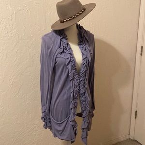 INC international ruffle sweater.  I listed this as a M because it fits small.